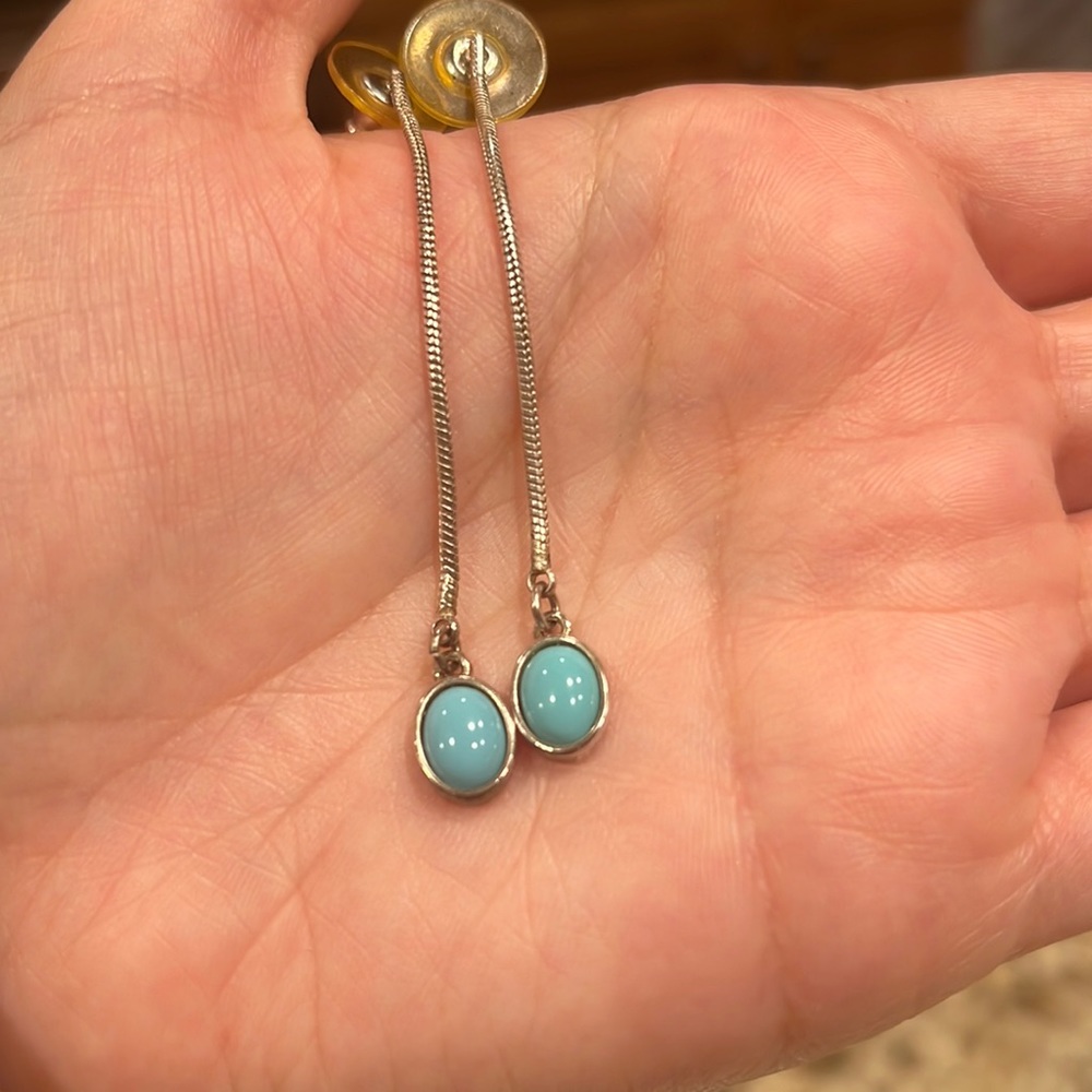 Turquoise color drop earrings